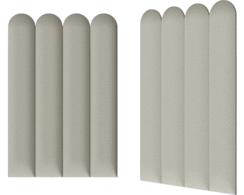 Două panouri, fiecare cu câte patru lamele verticale cu margini rotunjite