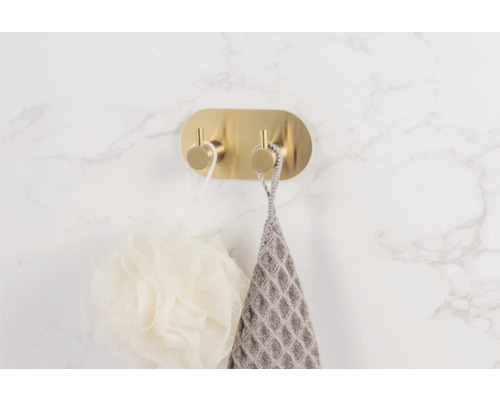 Cârlig de perete cu două cârlige pentru accesorii de baie