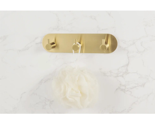 Cuier de perete cu trei cârlige și burete de baie