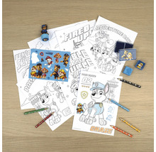 Set de colorat cu motive Paw Patrol, inclusiv creioane, autocolante, radieră și ștampilă