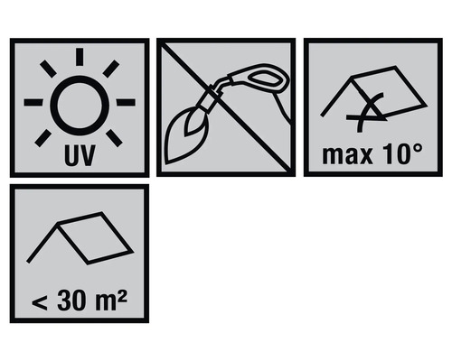 Rezistent la UV, fără utilizare de aruncătoare de flăcări, înclinație maximă de 10 grade, mai puțin de 30 de metri pătrați