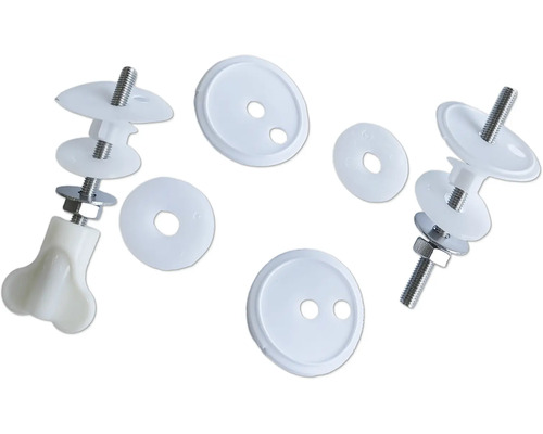 Material de fixare pentru scaun de toaletă din plastic și metal