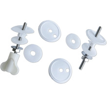 Material de fixare pentru scaune de toaletă, constând din șuruburi, piulițe și șaibe