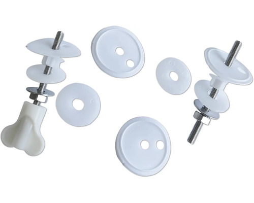 Set de fixare pentru scaune de toaletă cu șuruburi, piulițe și șaibe
