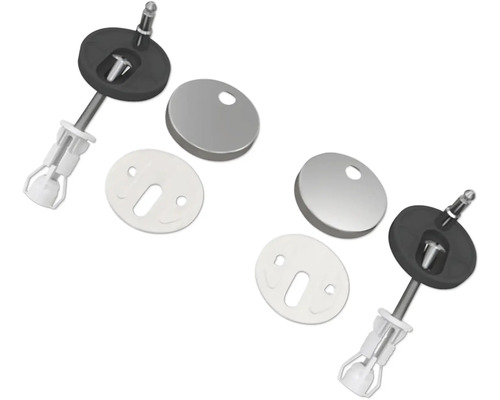 Fixare capac WC cu șuruburi și capace de acoperire