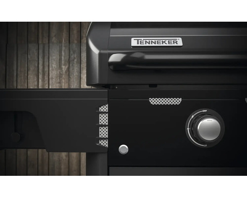 Grătar Tennekers cu buton rotativ și raft lateral