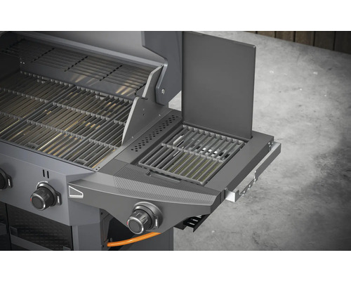 Grătar pe gaz cu grătar și arzător lateral