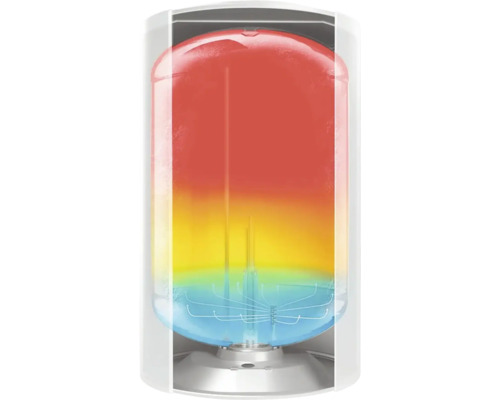 Secțiune transversală a unui boiler cu afișaj de temperatură