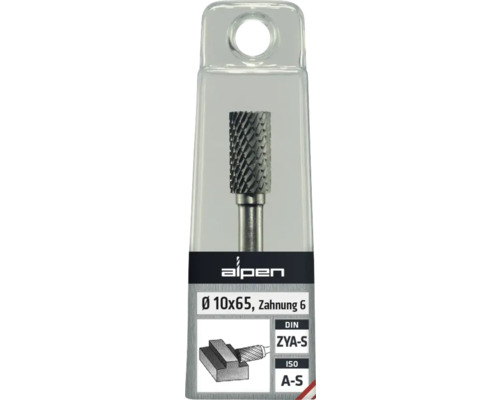 Freză Alpen ZYA-S, 10x65 milimetri, dantură 6
