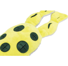 Jucărie galbenă cu buline pentru câini, din pluș