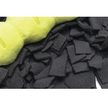 Covoraș negru de adulmecat pentru câini cu o jucărie de pluș verde deschis