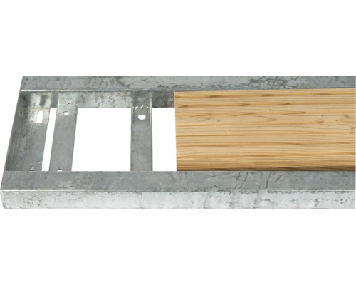 Cadru metalic cu scândură de lemn