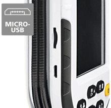 Vizualizare detaliată a unui instrument de măsură cu conexiune Micro-USB