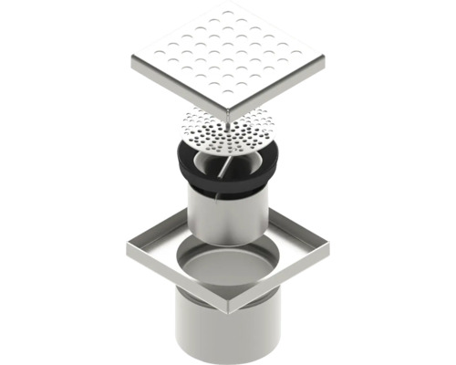 Sifon de duș din oțel inoxidabil cu sită și sifon