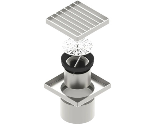 Desen explodat al unui sifon de pardoseală cu capac