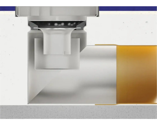 Prim-plan al unui sifon sub o chiuvetă