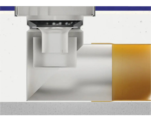 Detaliu instalație sanitară cu set de scurgere