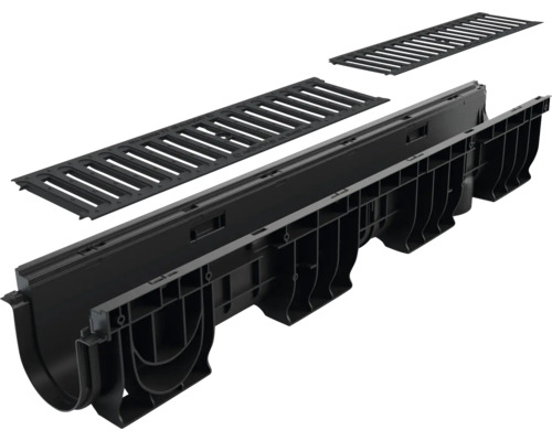 Canal de drenaj cu grilaj pentru drenarea suprafeței