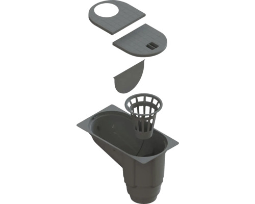 Scurgere jgheab cu coș de colectare a frunzelor și accesorii