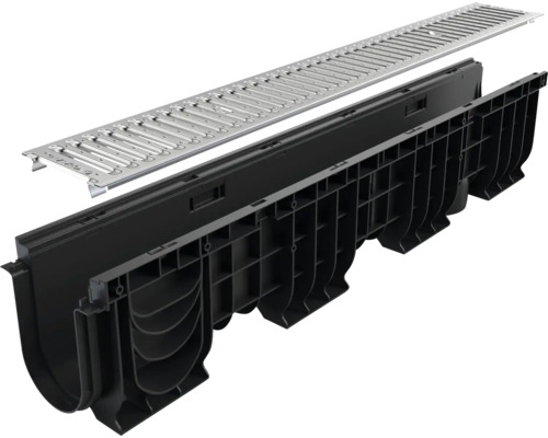 Canal de drenaj cu grătar pentru drenarea grădinii