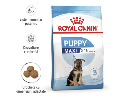 Pachet de mâncare pentru căței Royal Canin Puppy Maxi pentru căței de 2 până la 15 luni