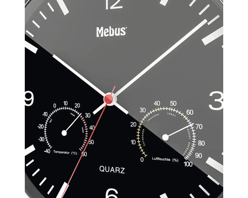 Ceas Mebus cu afișaj de temperatură și umiditate