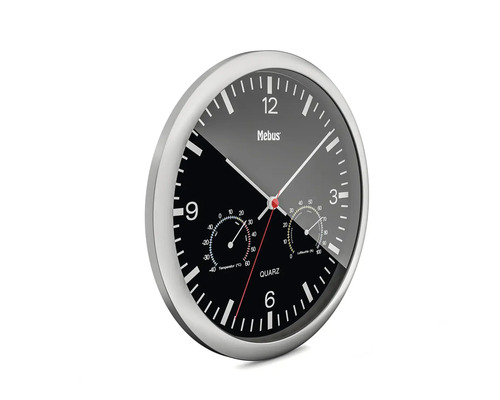 Ceas de perete Mebus cu termometru și higrometru