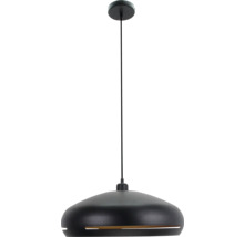 Lustr negru cu abajur plat