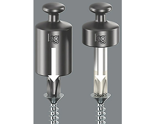 Ilustrare a presiunii de contact pe un șurub cu greutăți.