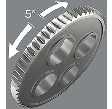 Roată dințată cu un unghi de reglare de 5 grade