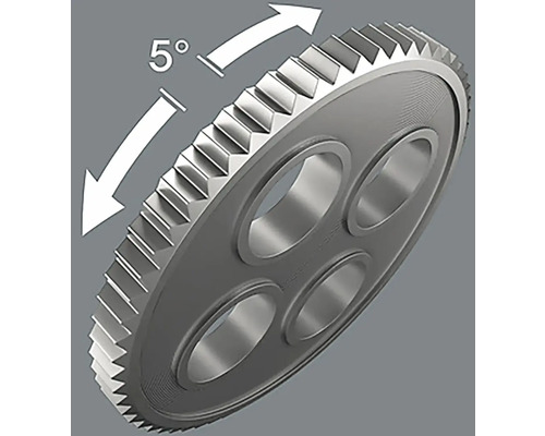 Roată dințată cu un unghi de reglare de 5 grade
