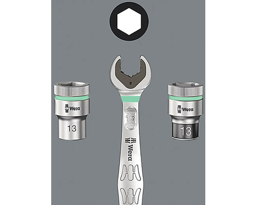 Set chei combinate Wera Joker cu inserții de chei tubulare și simbol hexagonal