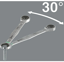 Reprezentare a unei chei fixe cu funcție de clichet și un unghi de rotație de 30 de grade