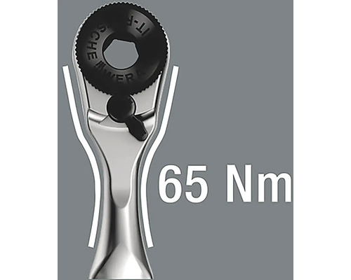 Vizualizare detaliată a unui clichet cu o sarcină maximă de 65 Newtonmetri