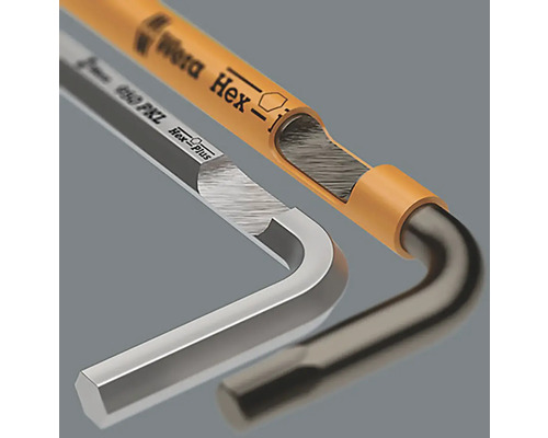 Imagine detaliată a două chei hexagonale Wera