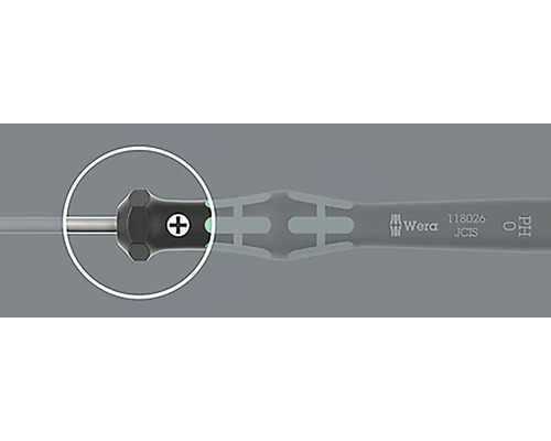 Șurubelniță cu logo Wera și semnul plus