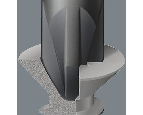 Prim-plan cu un burghiu de șurub în material