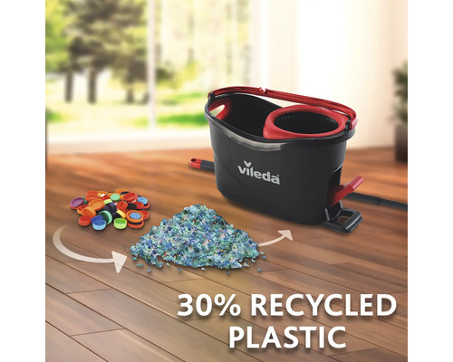 Găleată cu storcător Vileda, fabricată din treizeci la sută plastic reciclat