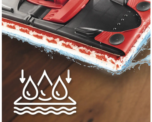 Mop cu apă și simbol pentru absorbția picăturilor