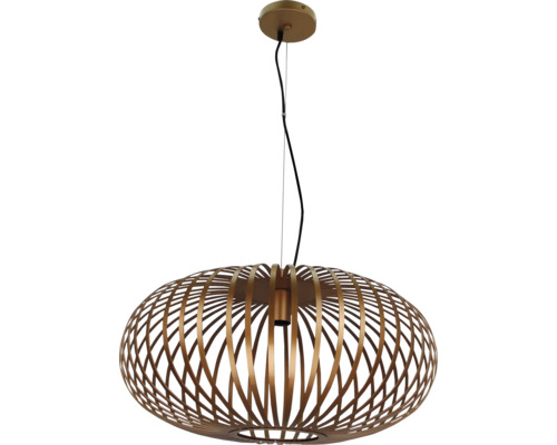 Lumină suspendată cu abajur oval din lamele