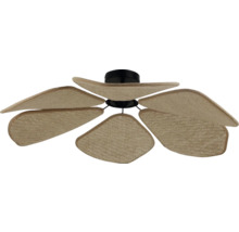 Ventilator de tavan cu pale din material natural