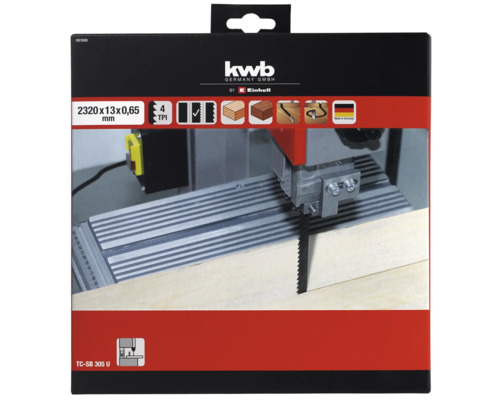 Pânză de ferăstrău cu bandă KWB 2320x13x0,65 milimetri, 4 TPI, ambalaj