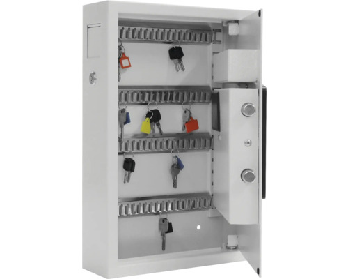 Dulap deschis pentru chei, din oțel, cu rânduri de chei