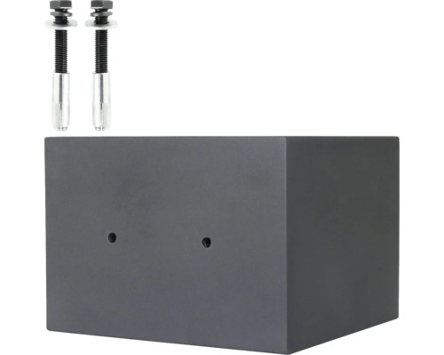 Fundație din beton și două ancore cu șuruburi