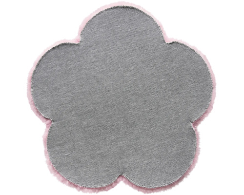 Covor în formă de floare cu textură și margine pufoasă