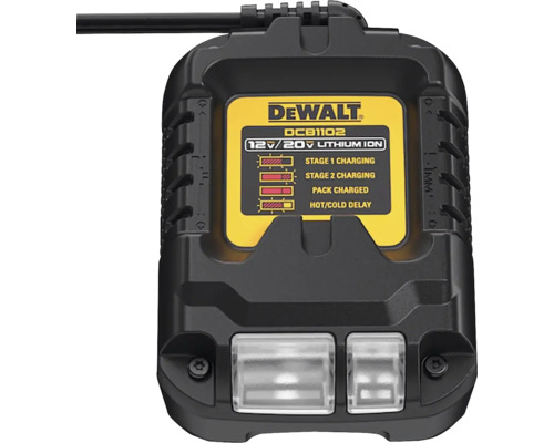 Încărcător de baterii DeWalt DCB1102 pentru baterii litiu-ion de 12 volți sau 20 volți