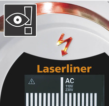 Vizualizare produs Laserliner cu simboluri și sigle