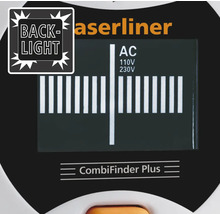 Laserliner CombiFinder Plus cu iluminare de fundal și indicator de tensiune AC