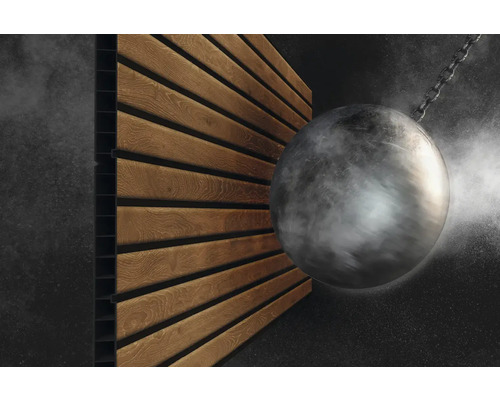 Panou decorativ cu bilă de demolare