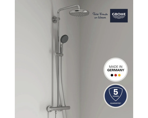 Sistem de duș aparent cu duș de cap și duș de mână